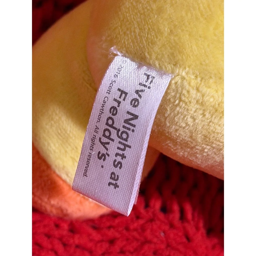Five Nights at Freddys Chica Plush Toy Yellow Chicken Lets Eat Bib 2016 FNAF